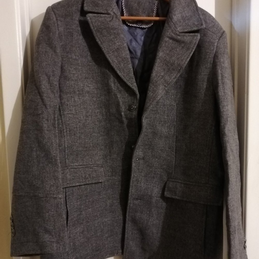 Wool Coat-Grey - Picture 2 of 9